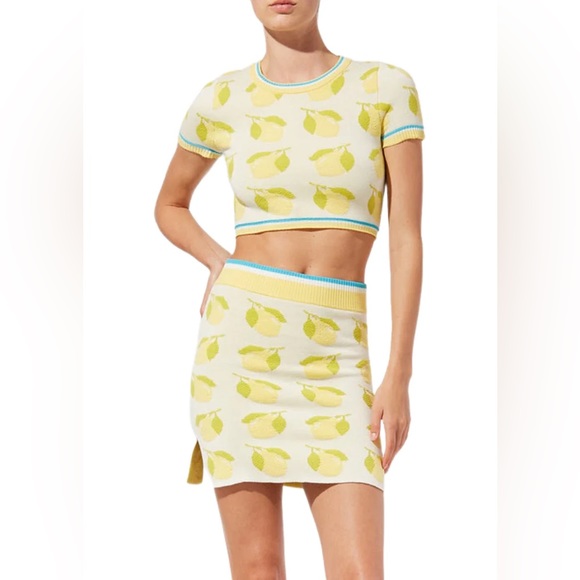 NWT SOLID & STRIPED LEMON JUNE ROSIE SKIRT - Picture 3 of 8